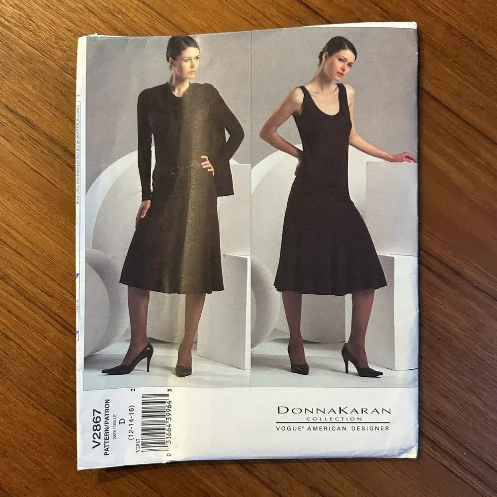 NEW Vogue V2867 Uncut Sewing Pattern Misses' Shrug Top & Skirt Size 12-14-16